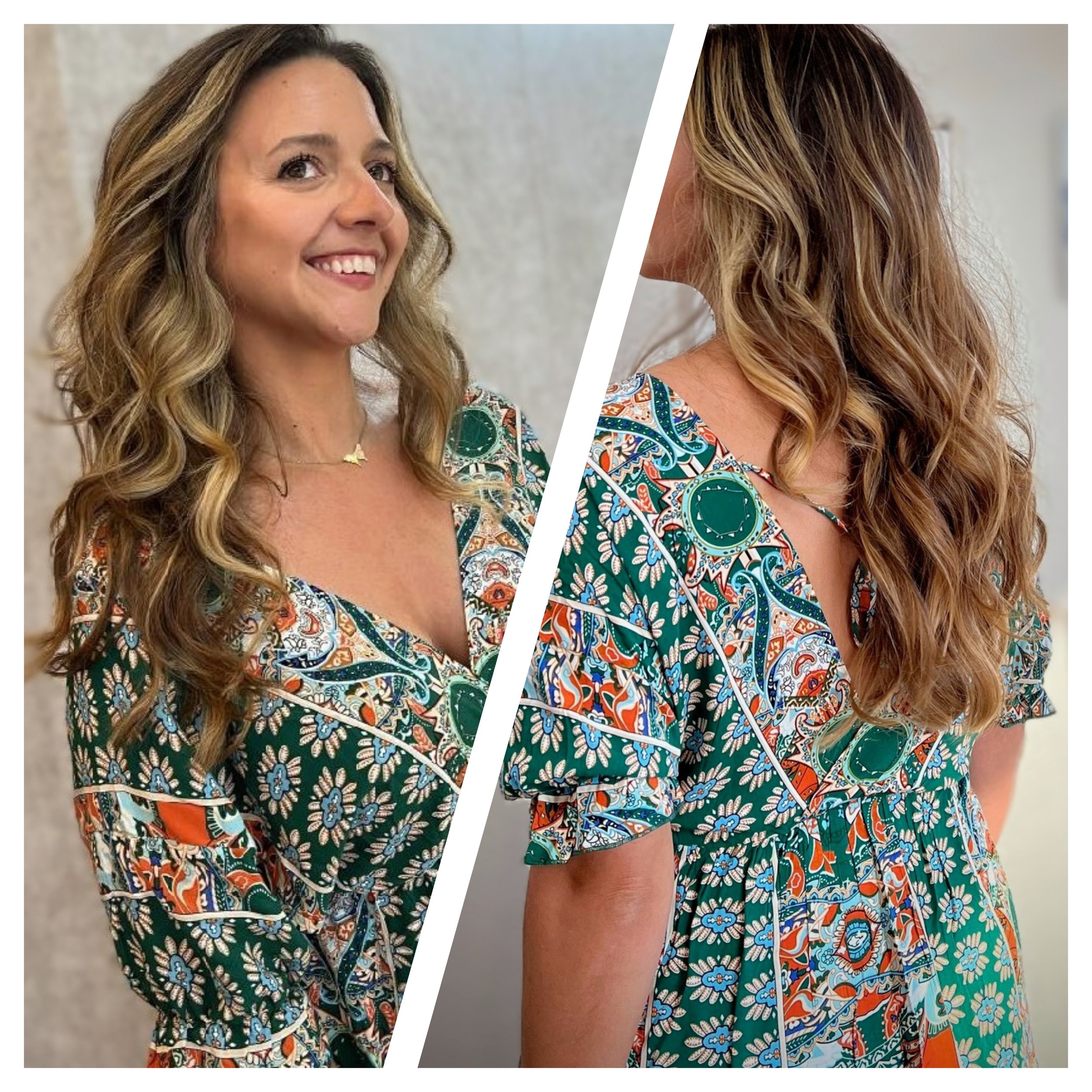 woman with Balayage blonde hair
